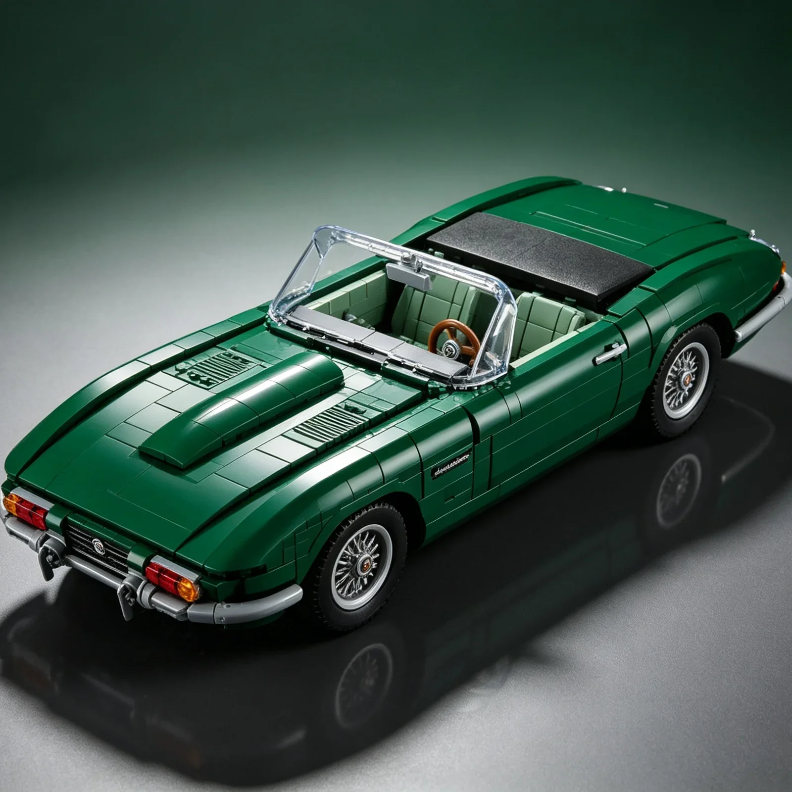 2026 1673pcs Technical British Green Sports Car Type E Building Blocks Display Model Collector's Edition Gifts Toys for adults