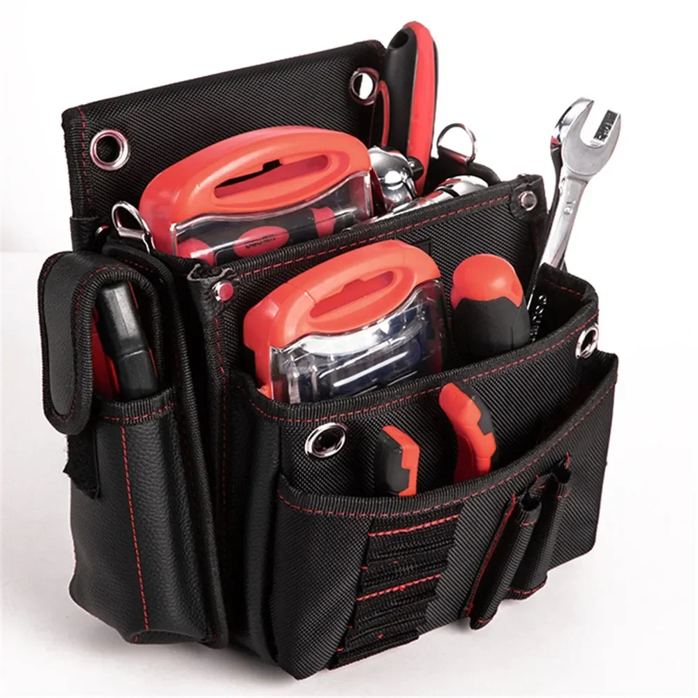 Deli Oxford Cloth Multi Pockets Waterproof Tool Waist Bag Screwdriver Pliers Utility Holder Electrician Tools Storage Belt