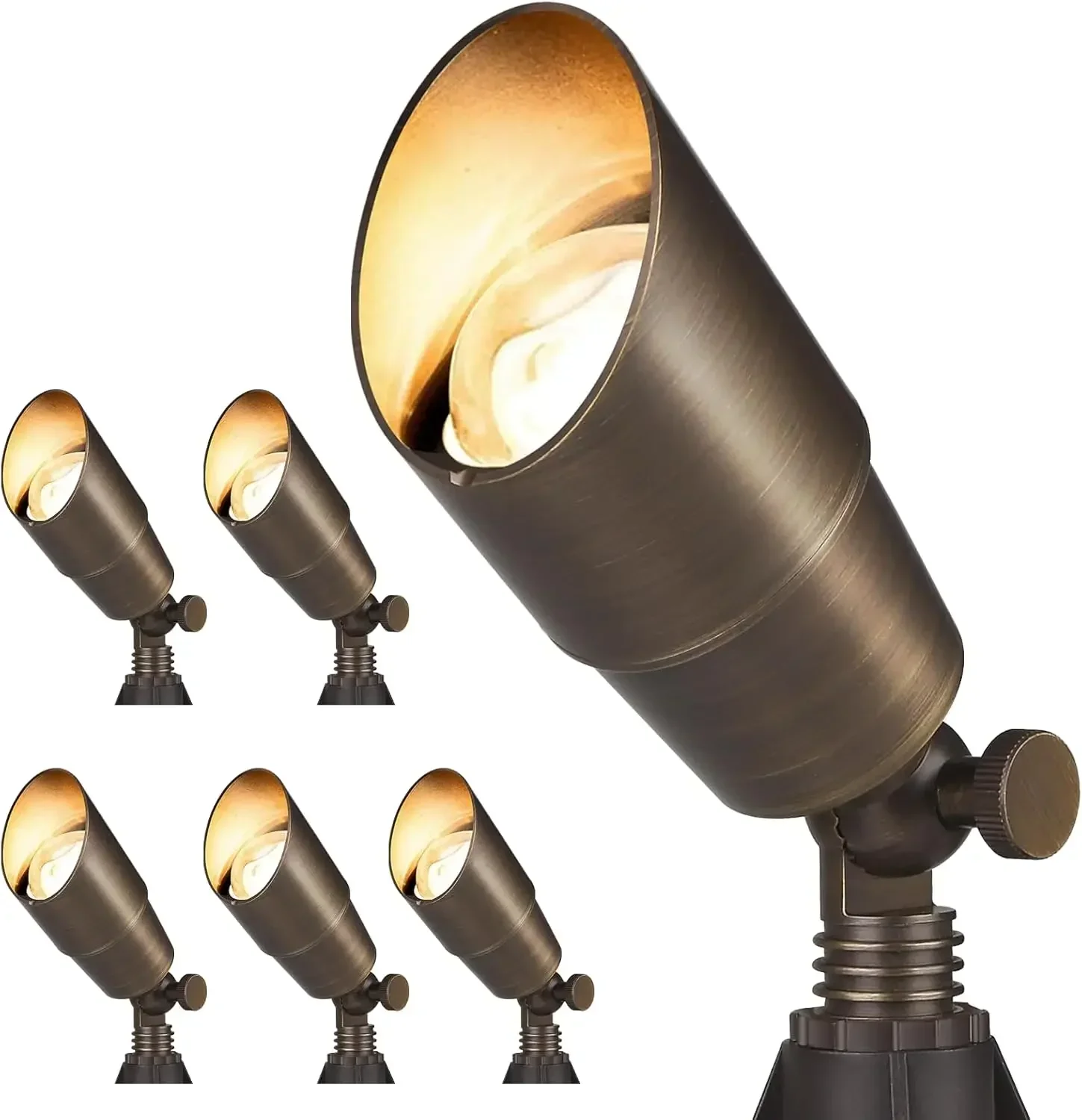 

Уличные ландшафтные прожекторы из цельной латуни, 12В, сверхмощные низковольтные светодиодные прожекторы, водонепроницаемые, для сада