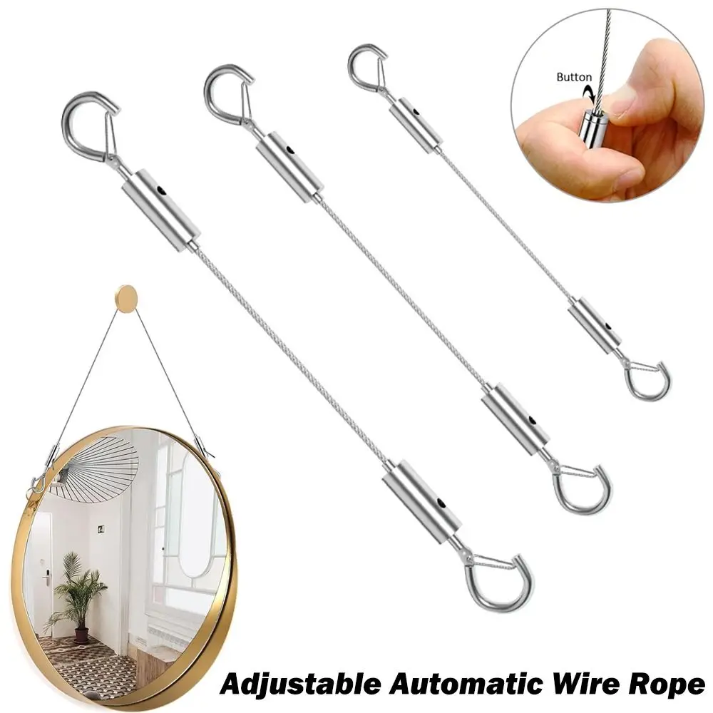 New Stainless Steel Wire Rope Adjustable Automatic Suspension Lanyard Retractable Fastening