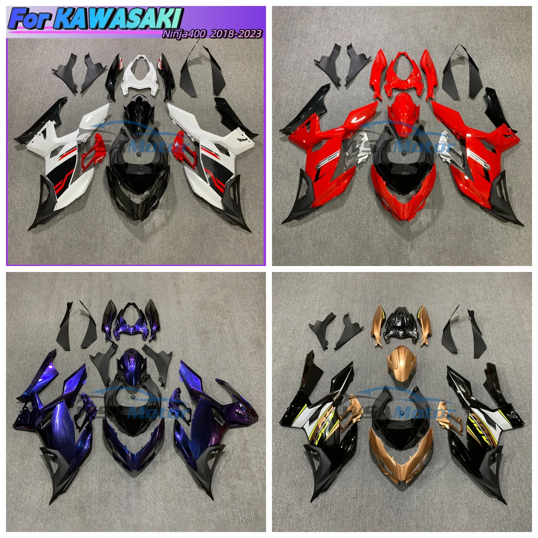 

For Kawasaki Ninja400 NINJA 400 2018 2019 2020 2021 2022 2023 Motorcycle Complete ABS Plastic Body Fairing kit