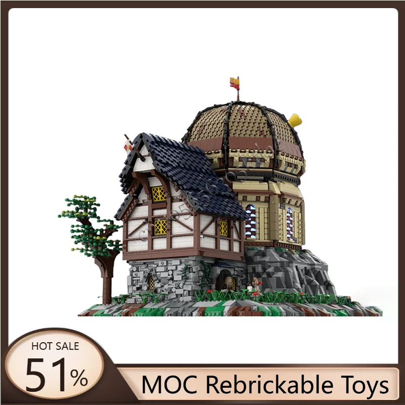 8797 PCS Castle Model MOC Building Blocks Modular Medieval Observatory Bricks Model DIY Assembly Set Toy Holiday Birthday Gifts