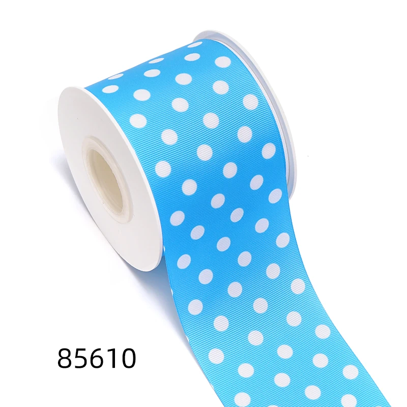 5 Yards Dot Printed Grosgrain Satin Ribbons For Bows DIY Craft Decoration Packaging Supplies. 85610