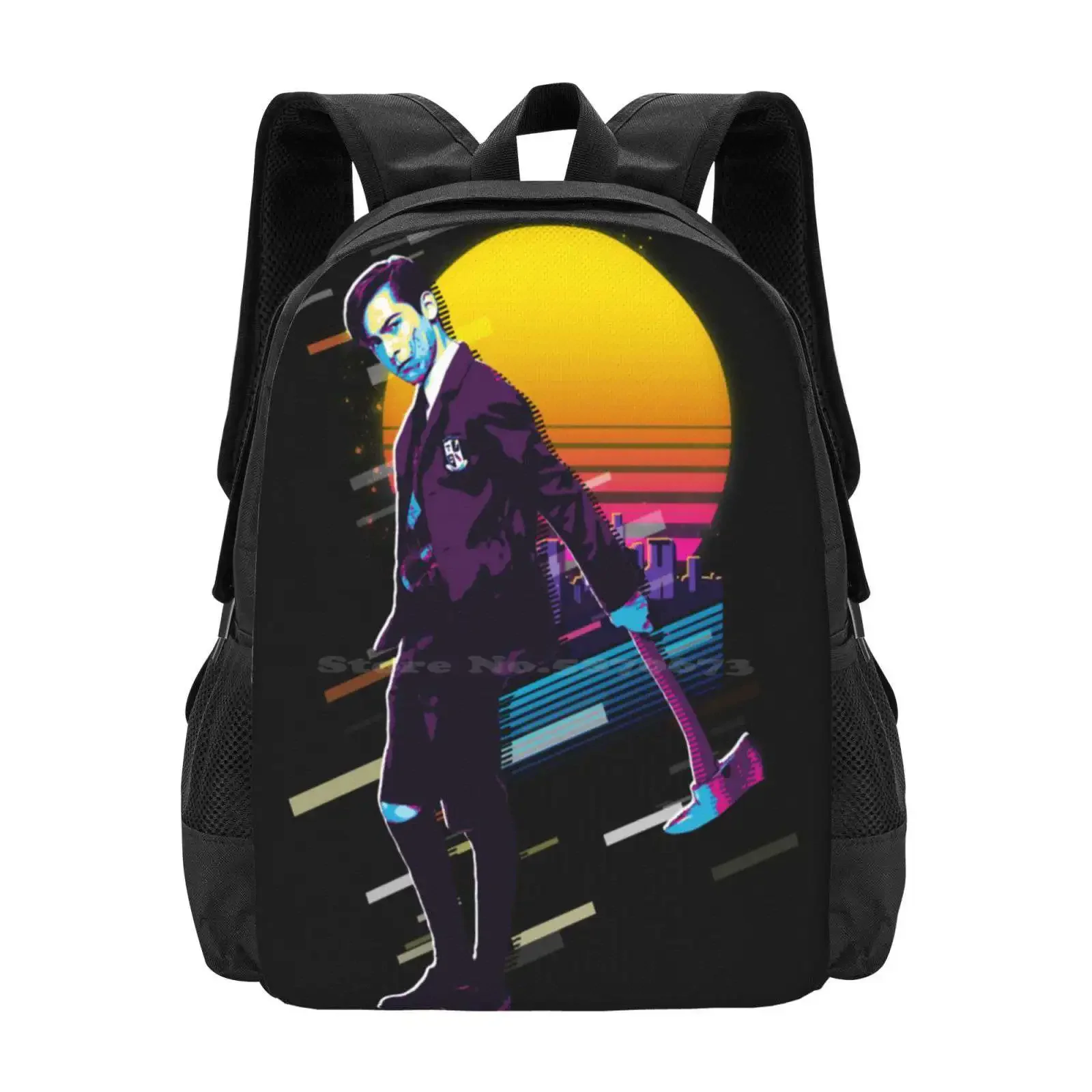 

The Umbrella Academy Number Five In Retro Sunset 80S Style Hot Sale Schoolbag Backpack Fashion Bags The Umbrella Academy Number
