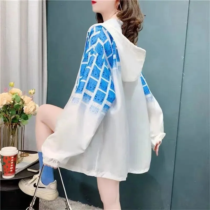 

2022 Summer New Sun Protection Clothing Women's Jacket Loose Korean Version Tie-Dye Gradient Casual Sun Protection Clothing Tide