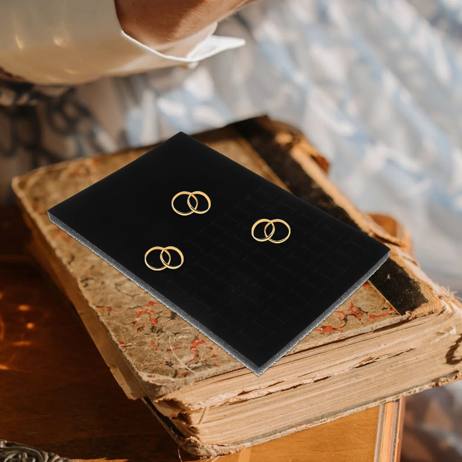 

Jewelry Box Insert Sponge Pad Soft Ring Tray Scratch Resistant Jewelry Organizer Drawer Insert Ring Inserts for Loose Rings