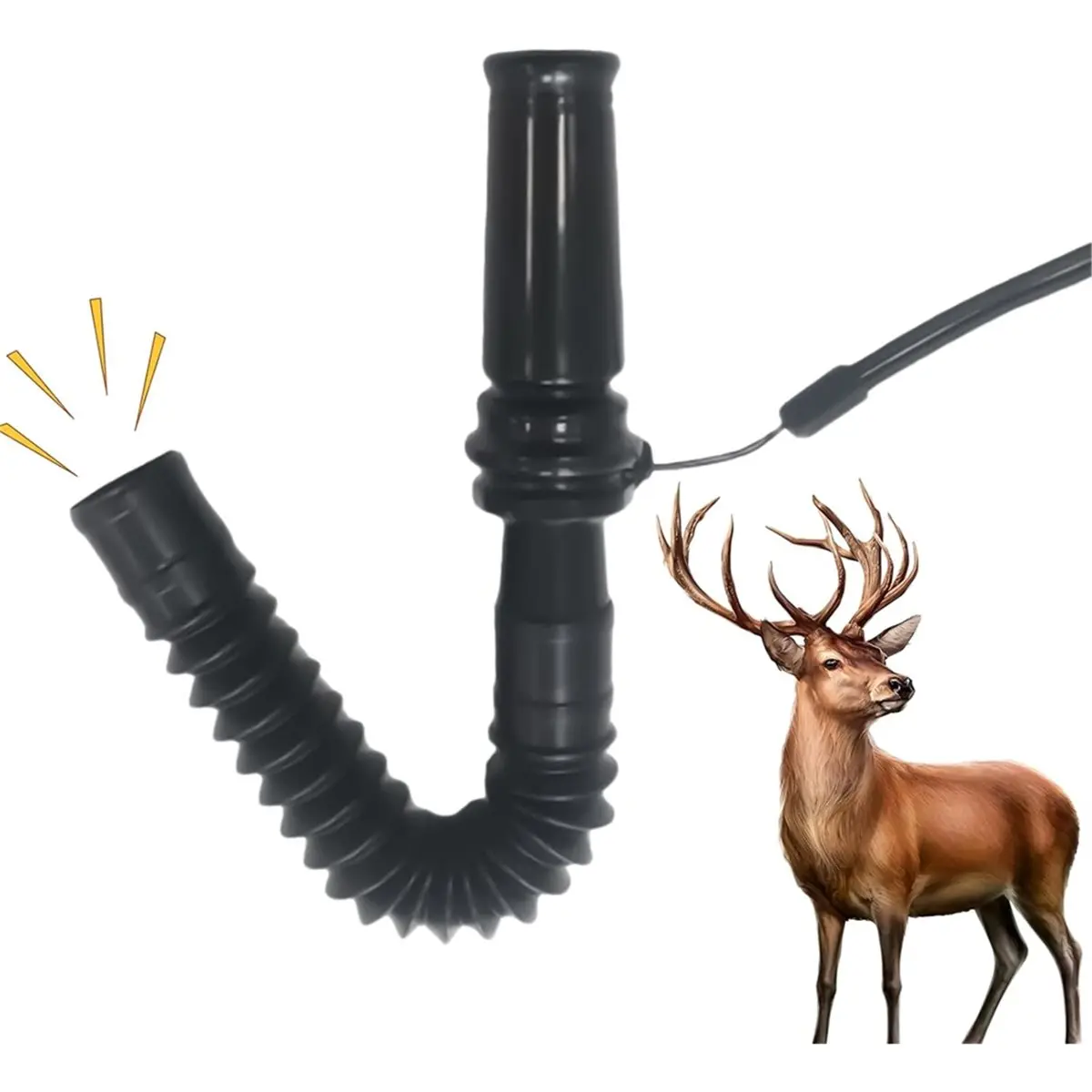 Deer Call Hunting Whistle, Realistic Deer Sounds, Outdoor Hunting Doe Fawn Call with Lanyard