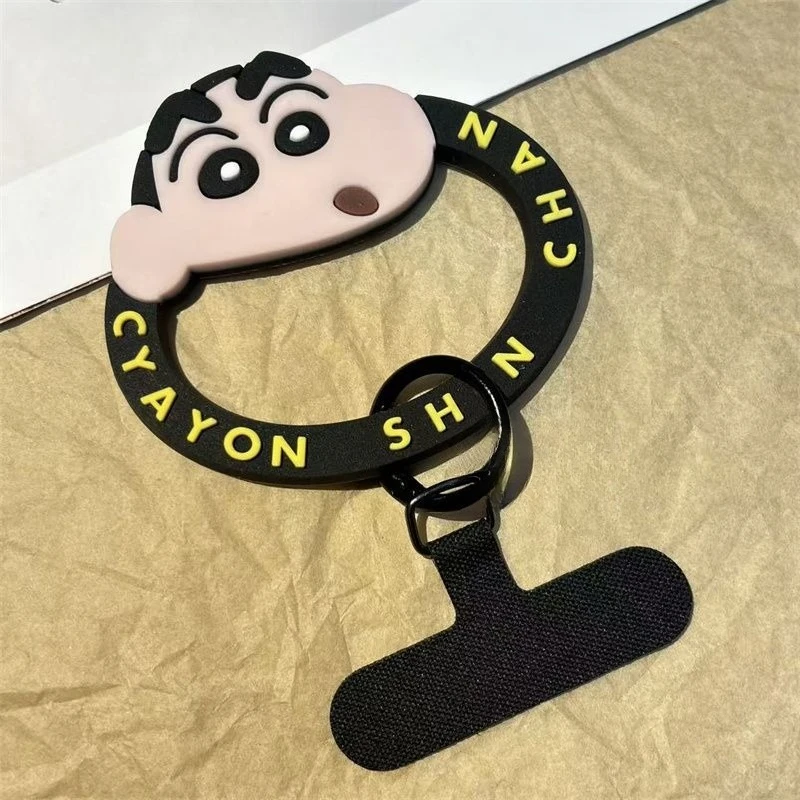 Crayon Shin-chan Boochan Nohara Shiro Zweidimensionaler Silikon-Handyanhänger Handyhülle Schlüsselanhänger Anti-Verlust-Ring für Handyhülle – Detail 3