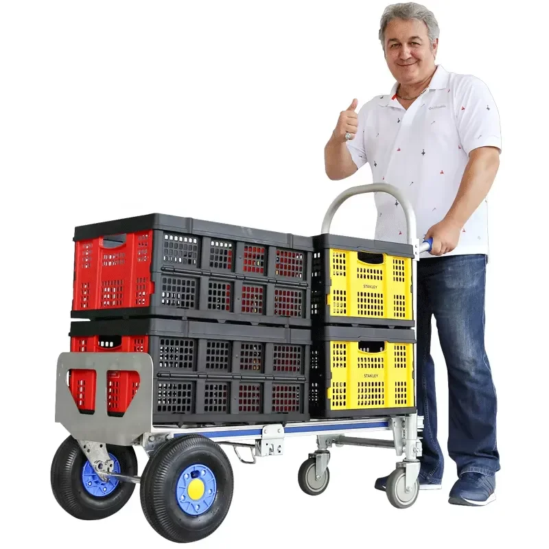 Heavy Duty Cart Folding Aluminum Hand Truck Platform Hand Trolley for Industrial