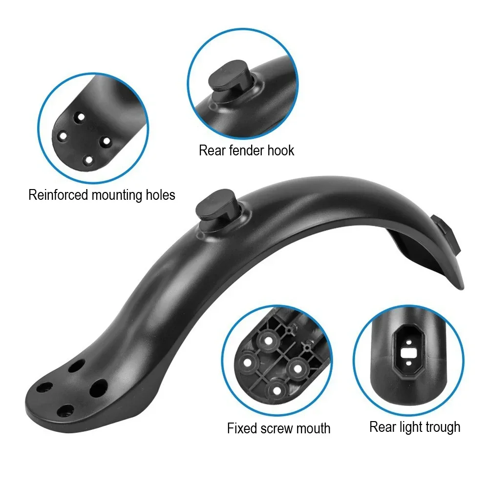 1 Set 4-hole Rear Fender For-Xiaomi 8.5inch Electric Scooter Mudguard Set Rear Fender Four-hole Electric Scooters Accessories