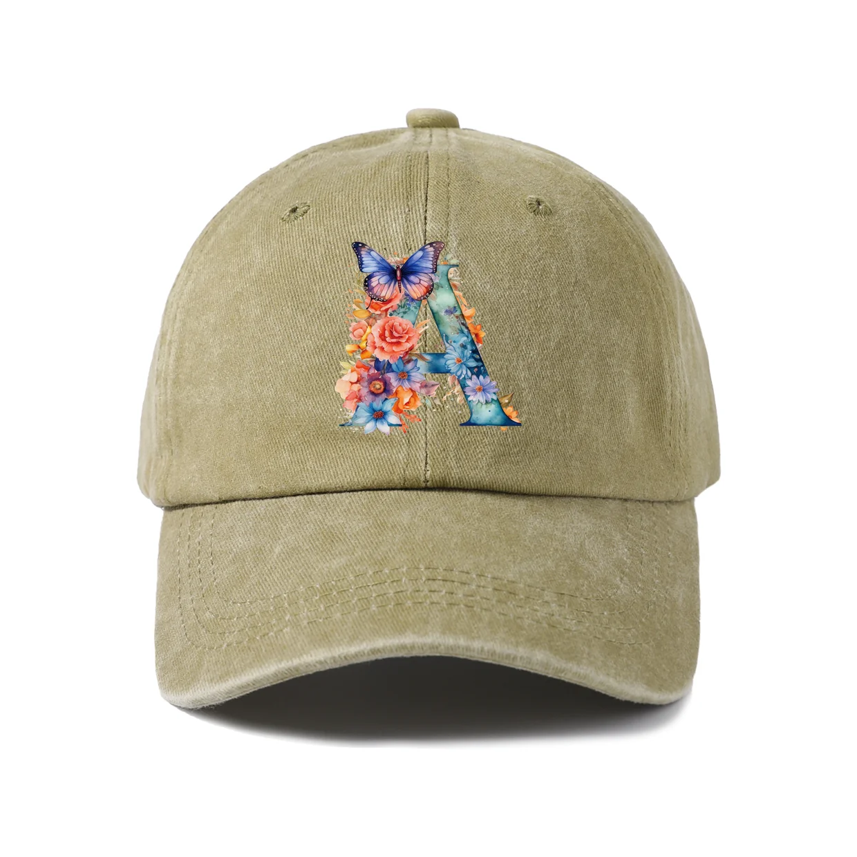 Pastel Fairy Dress Graphic Vintage Washed Baseball Cap, Adjustable Unisex Dad Hat, Weekend Gift