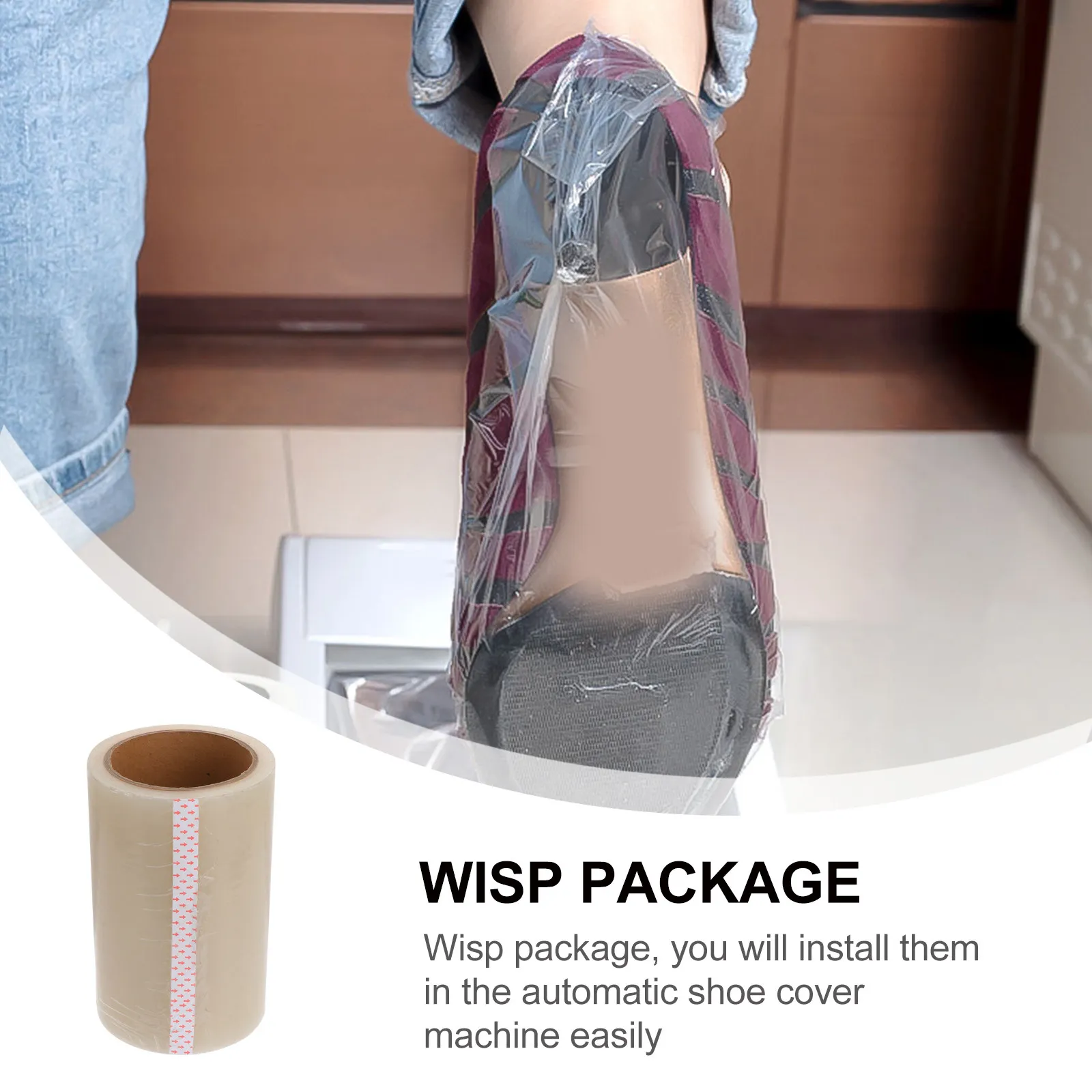 

Easy Install Shoe Covers Plastic Disposable Shoe Film Nonslip Wear Resistant for Home Factory Clean Environment