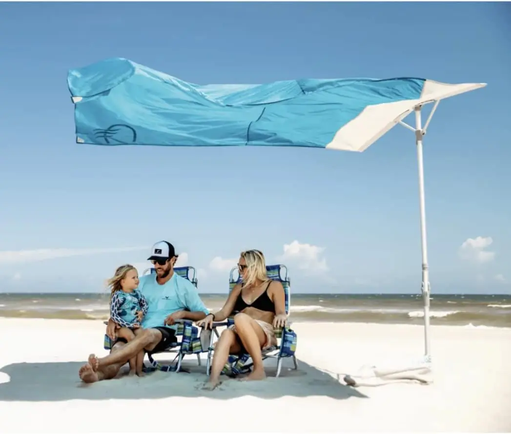 Shade - The ultimate Wind-Driven® beach shade. Effortless to set up, lightweight, won't blow down the beach, UPF 50+ s