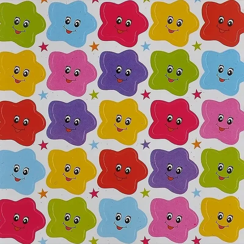 20 ورقة ابتسامة نجوم ملصق مائي للأطفال مدرسة أطفال المعلم ملصق مكافأة لطيف #4