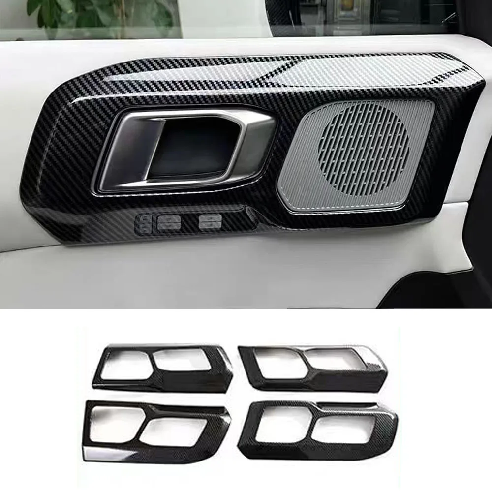 

Fit For Equation Leopard Titanium 3 Inner Handle Door Horn Glass Switch Panel Decorative Frame Carbon Fiber Pattern Modification