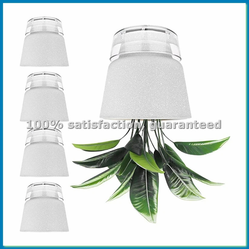 

6 Inch Self Watering Plant Pot with Visual Reservoir and Drainage Hole, Planting Pot for Indoor Outdoor 5pack White-A33R