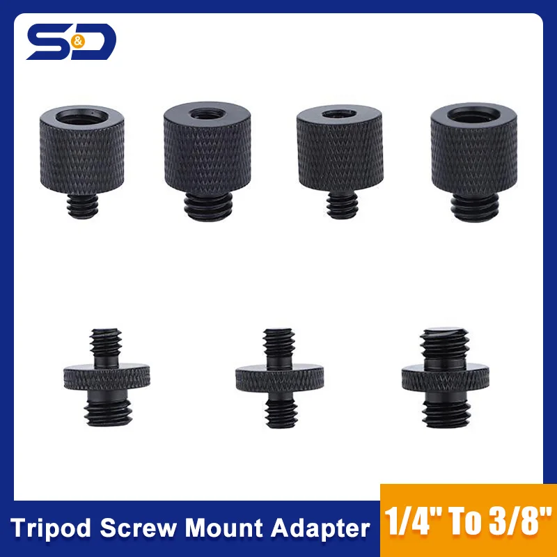 Latest 1/4" To 3/8" Male To Female Thread Screw Mount Adapter Tripod Plate Screw Mount For Camera Flash Tripod Light Stand