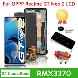 Oppo Realme GT Neo2 RMX3370 용 AMOLED LCD 디스플레이 스크린 및 터치 패널, 프레임 포함 디지털 어셈블리, 6.62 인치, 신제품