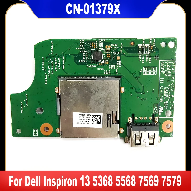 

01379X Original For Dell Inspiron 13 5368 5568 7569 7579 Laptop USB Card Reader Board CN-01379X 1379X High Quality