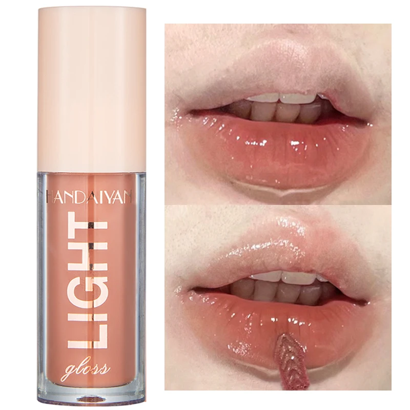 Wasserdichter Spiegel-Nude-Lipgloss, langanhaltend, feuchtigkeitsspendend, Farbwiedergabe, nicht klebrige Tasse, flüssiger Lippenstift, Lippen, Make-up-Kosmetik