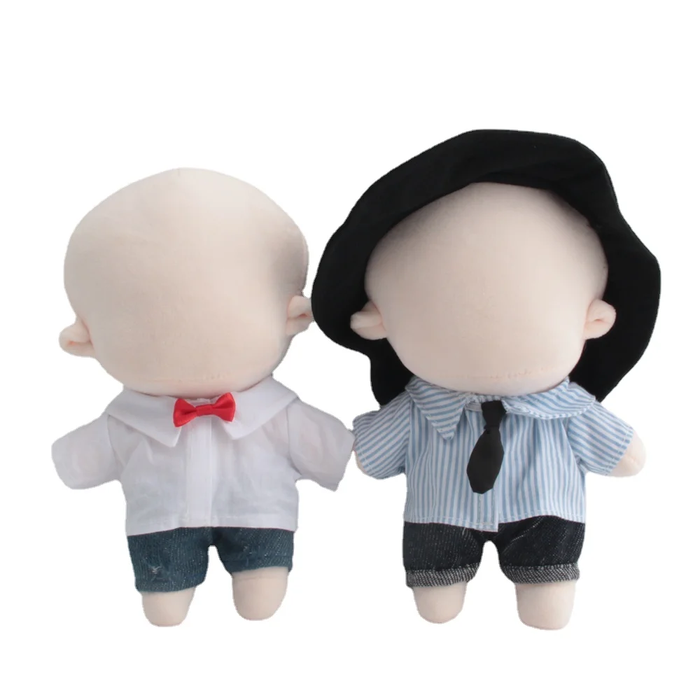 

Handsome Doll Clothes for 20cm Dolls Accessories Plush Doll's Clothing Shirt Tie Stuffed Toy Dolls Outfit for Korea Iodl Dolls