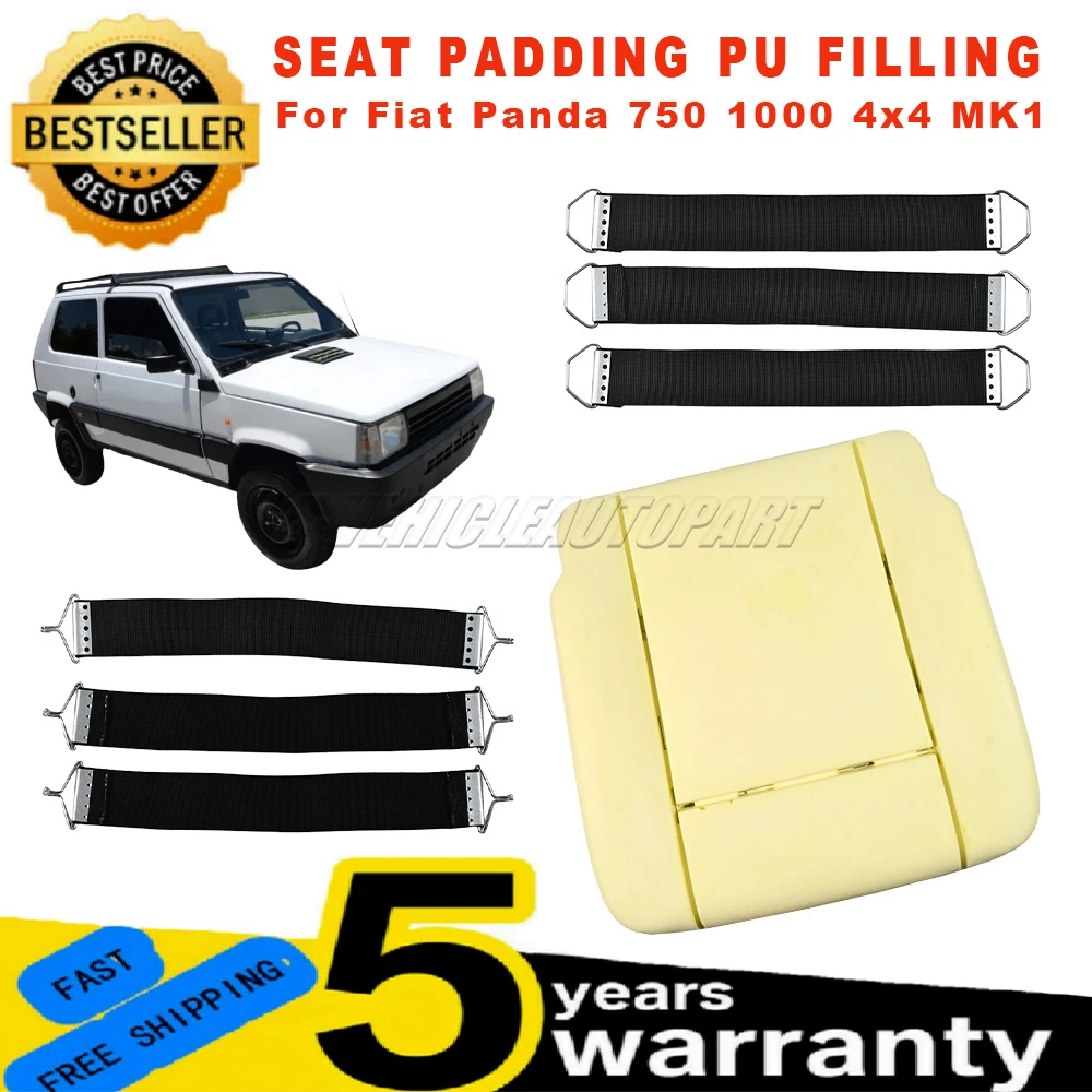 New Repair Kit For 1987-2003 Fiat Panda 750 MK1 4x4 1000 Seat Padding PU Filling and 6Pcs Reinforced Straps Seat Car Accessories
