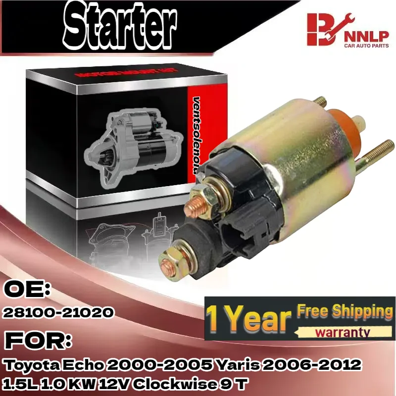 

For Starter for Toyota Echo 2000-2005 Yaris 2006-2012 1.5L 1.0 KW 12V Clockwise 9 T 28100-21020