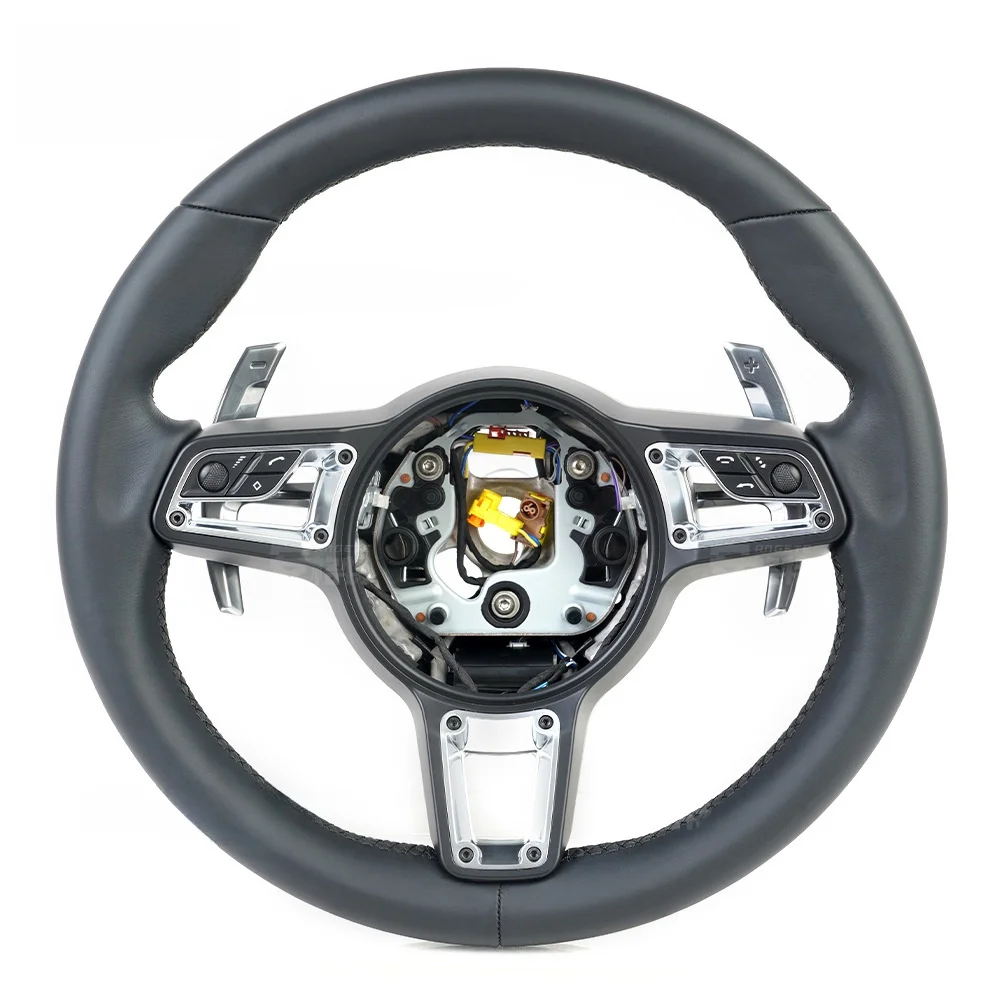 -For Hand-Stitched Leather Steering Wheel for  Cayenne Macan 718 - Luxury Sport Modification & Upgrade Replacement^