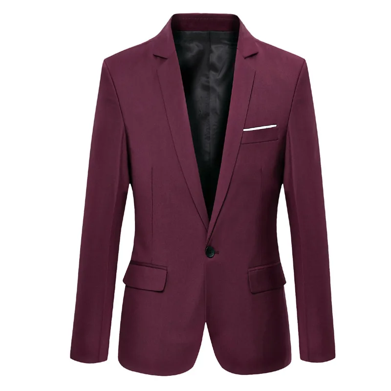 New casual one-button suit jacket for men men's leisure Korean-style slim-fit blazer