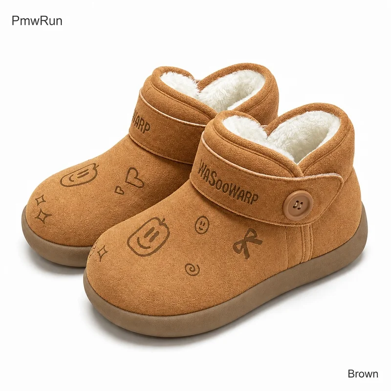 Winter Plush Boots For Women 2026 Trend Fashion Padded Cotton Footwear Anti-slippery Thick Warm Outdoor Female Casual Warm Shoes