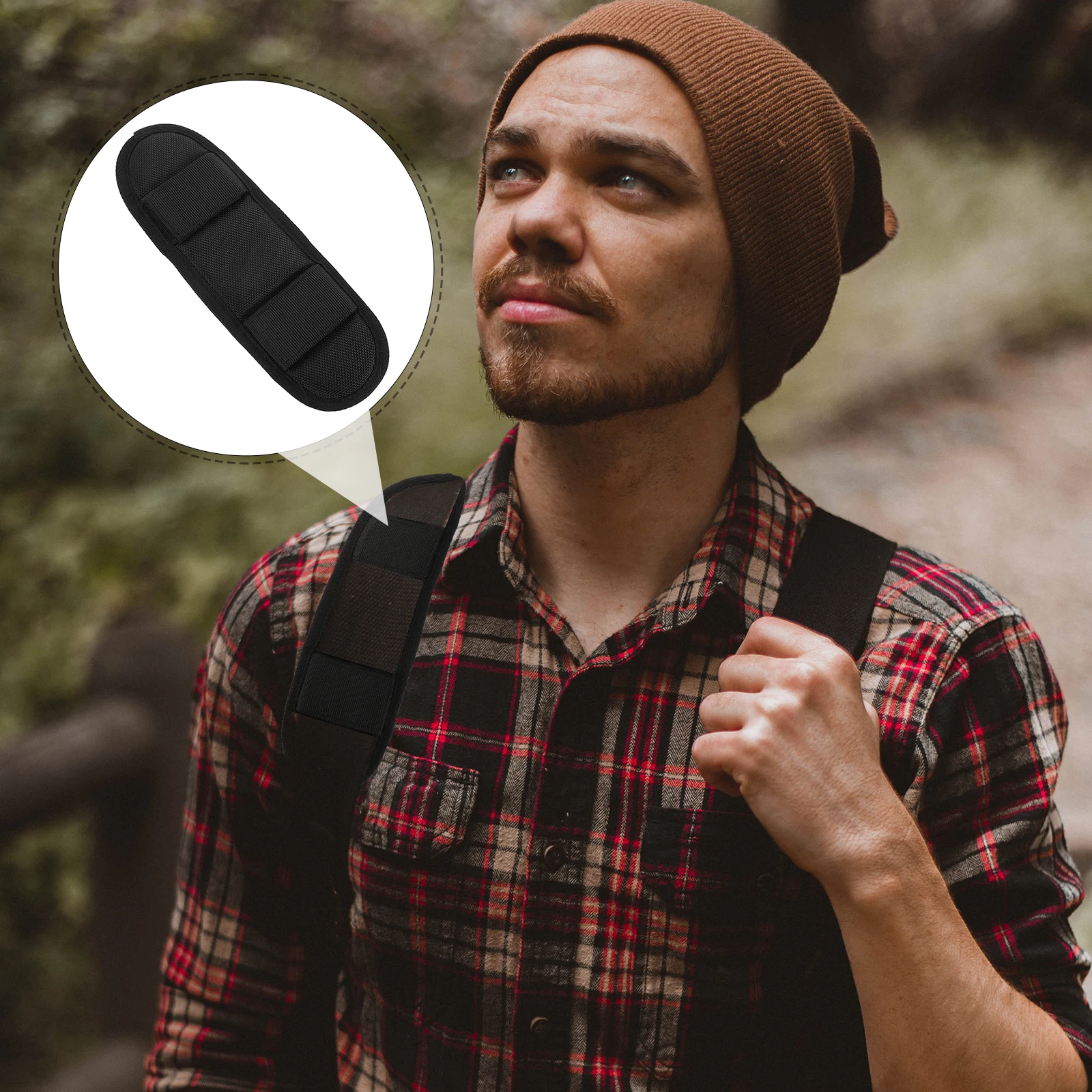 

Backpack Shoulder Strap Pad Weight Reduction Thick Comfortable Cushion for Hiking Bag Outdoor Pressure Relief Shoulder Pad