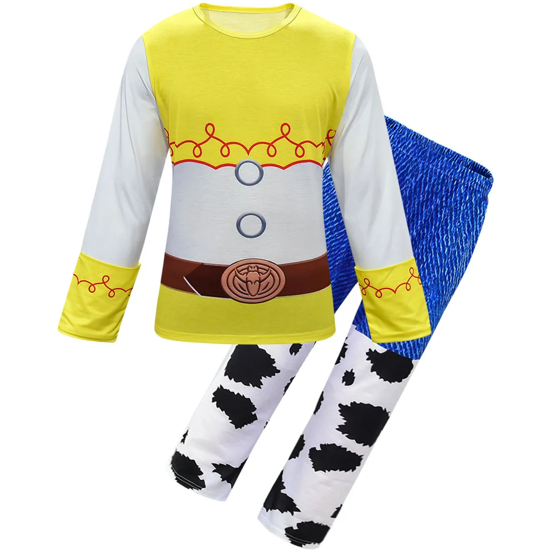 Toy Story Jessie Cosplay Costume for Girls Kids Cowgirl Doll Printed Cosplay Outfit Halloween Carnival Dress Up Clothes Set - view 2