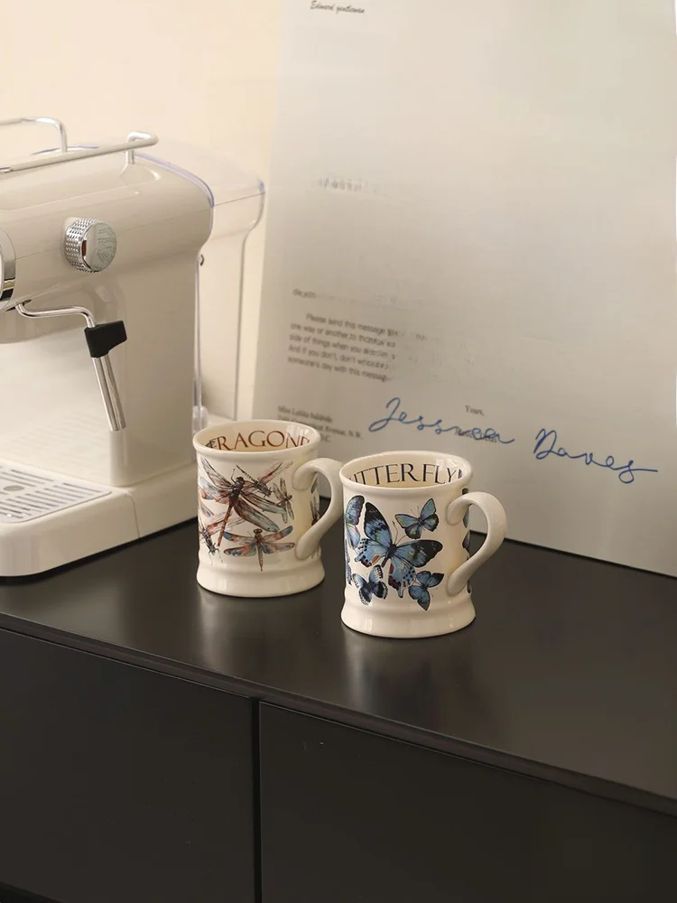 

Large Capaci Cerc Pattern Home Use Water Cup JOJOS L PDLong Vintage Sle Unbranded Universal Cup without Lid