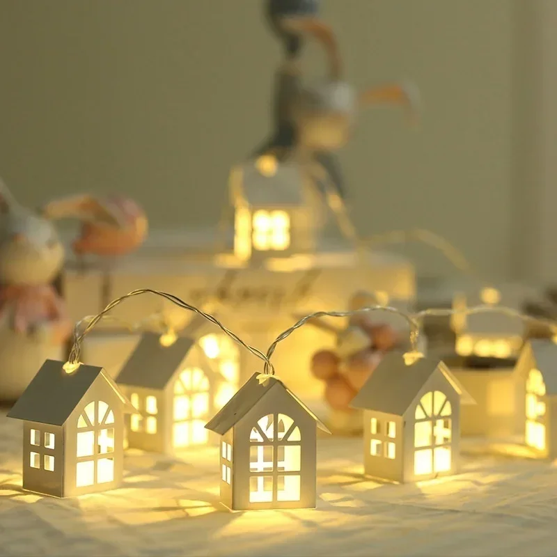 

10 LED Christmas Tree House Style Fairy Light String Wedding New Year Xmas Decorations for Tree