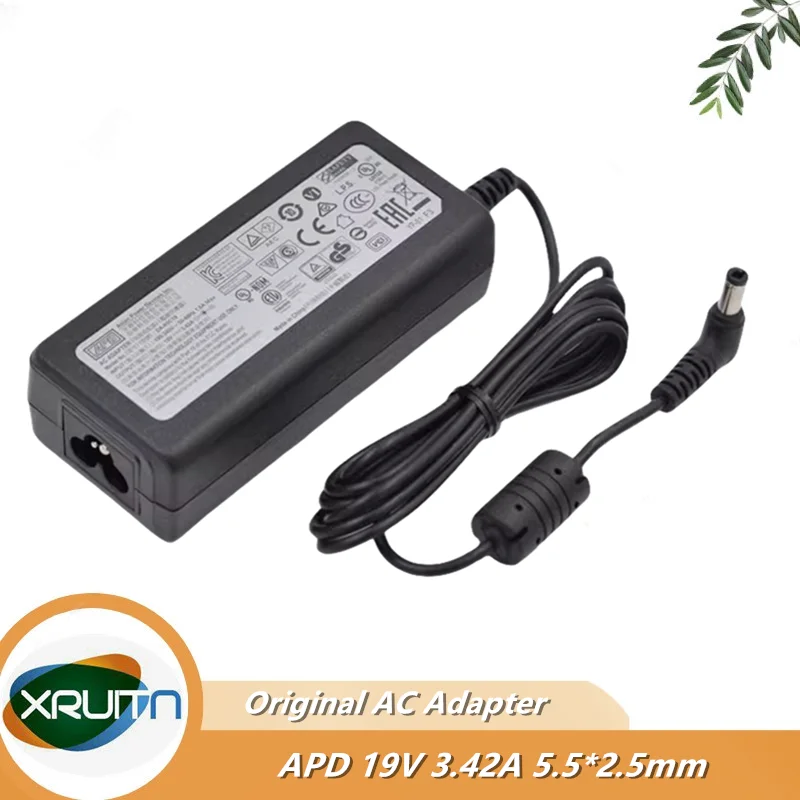 

Original APD AC Adapter Charger DA-65C19 19V 3.42A 65W DA-65A19 74-10200-02 PA-1650-66 Monza T100 T200 Monitor Power Supply