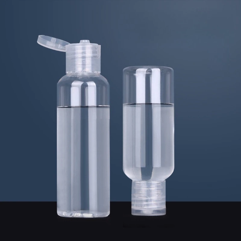 50 Uds. Botellas de viaje de plástico transparente de 30ml con tapa abatible contenedor dispensador para tamaño de viaje para champú loción crema