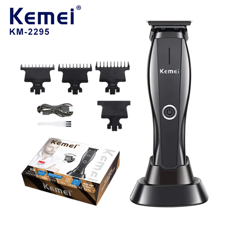 

Kemei 2295 Electric Hair Clippers Men Professional Barber Shop Rechargeable Cordless Hair Cutting Machine With Base Hair Trimmer