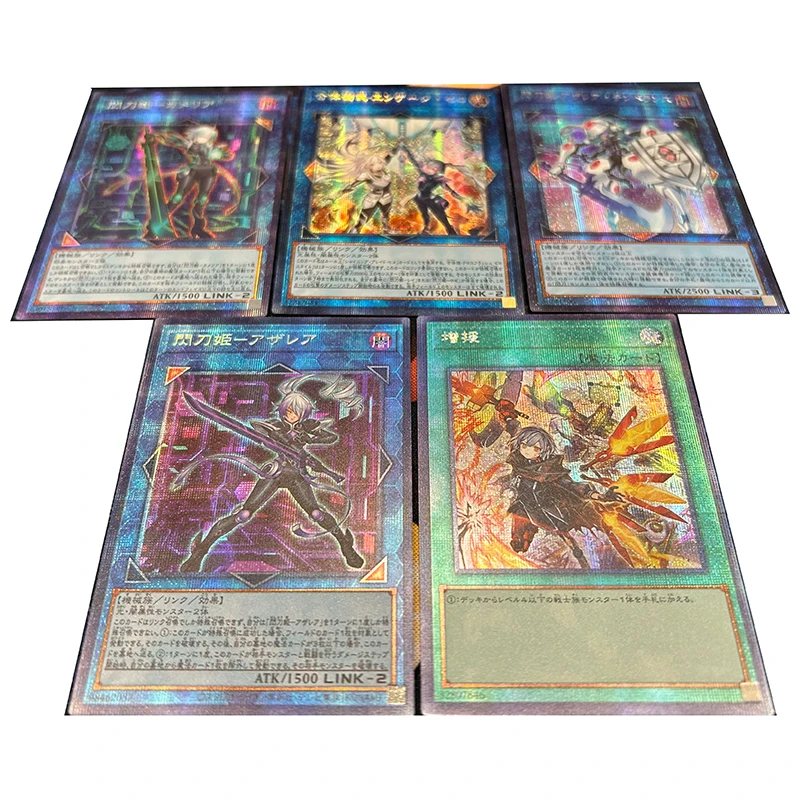 Anime Yu-Gi-Oh DIY ACG Laser Refraction Tabletop Battle Game, Cartas Colecionáveis, Céu, Atacante, Ás Brinquedos Card para Menino, Presente de Aniversário