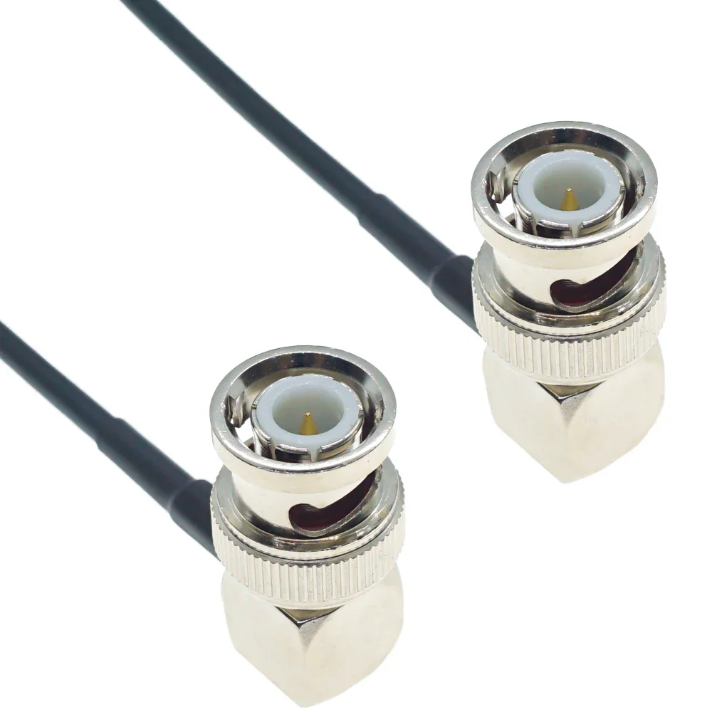 RG174 Cable BNC To BNC Male Female Plug Jack Nut Connector Right Angle Extension RF Coaxial Coax Jumper Pigtail 1M 5m 10M 15M