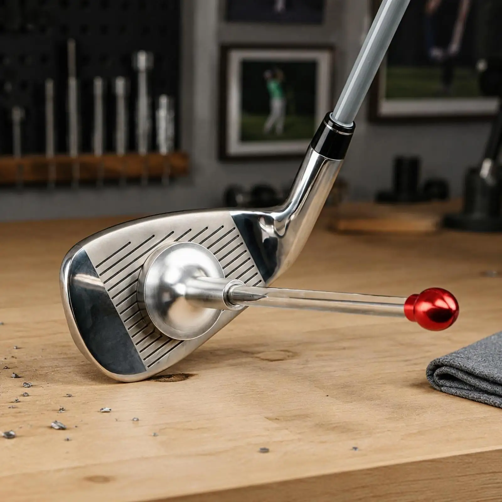 Golf Putting Practice Aid Chipping Trainer with Grooved Face for Repeatable Strike and Swing Path Control