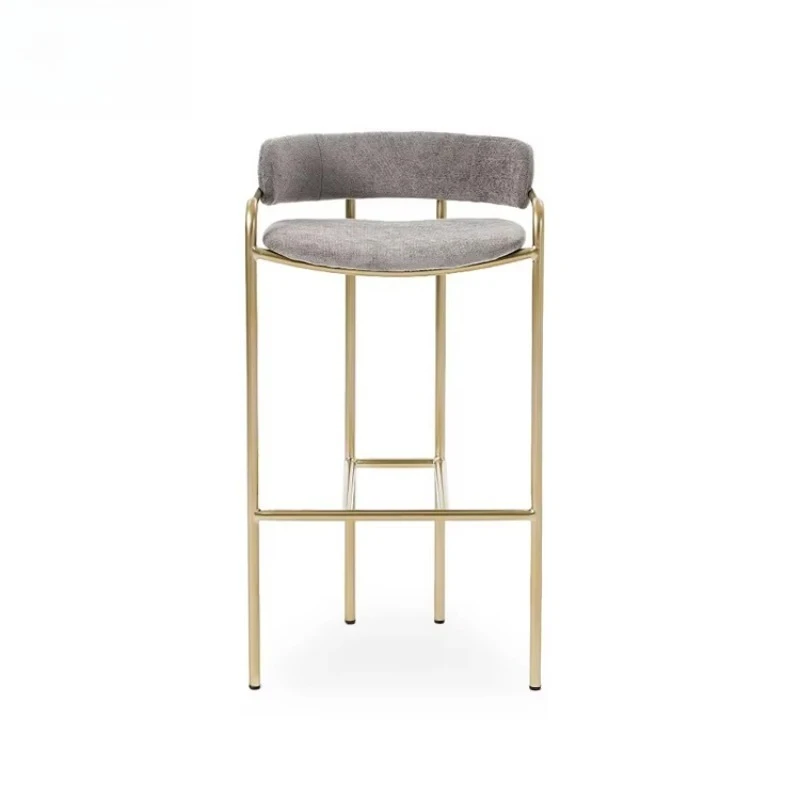 Modern Design Leisure Gold Metal Frame Fabric Cafe bar Stool bar Chair Restaurant High Chair