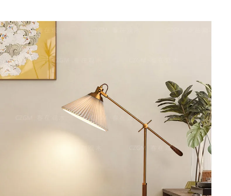 가벼운 럭셔리 복고풍 침실 침대 옆 테이블 팔 램프