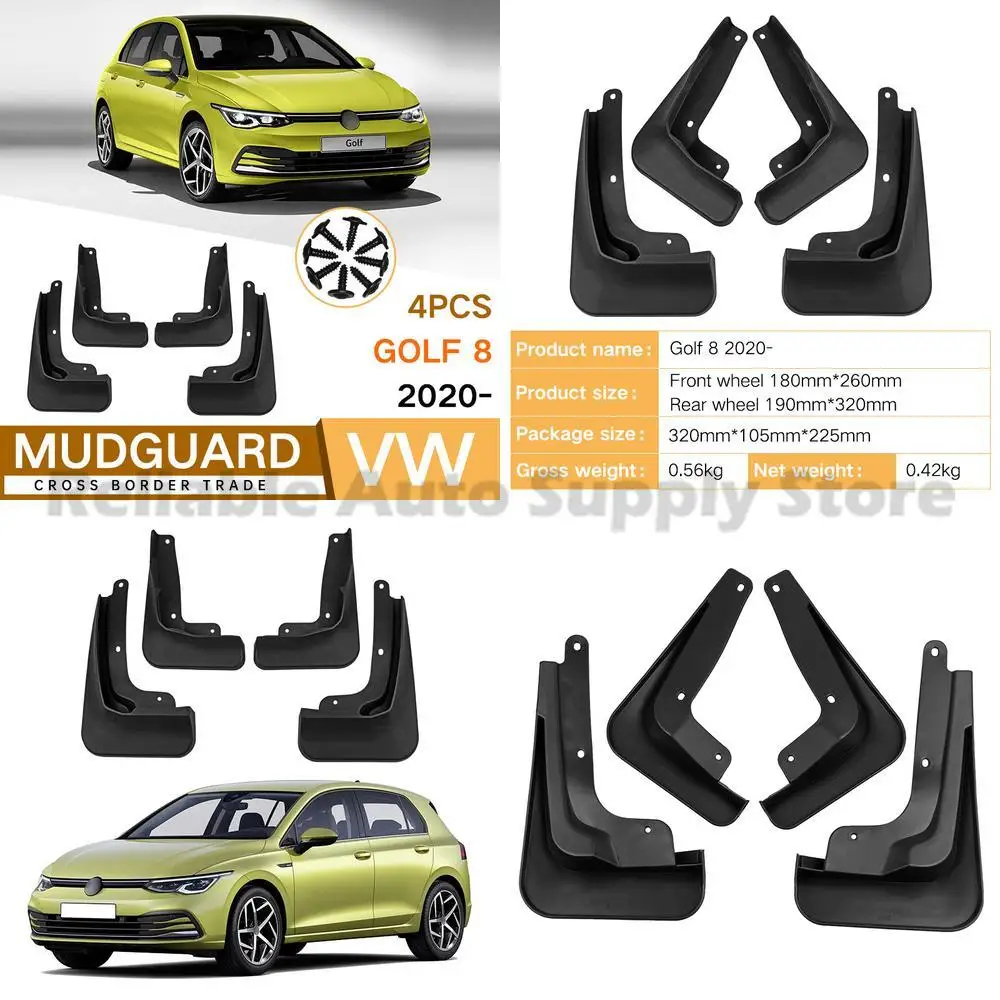 

For Volkswagen Golf 8 2020-2023 Mudguard Trim Front and Rear Car Accessories High Quality Durable Stylish Design