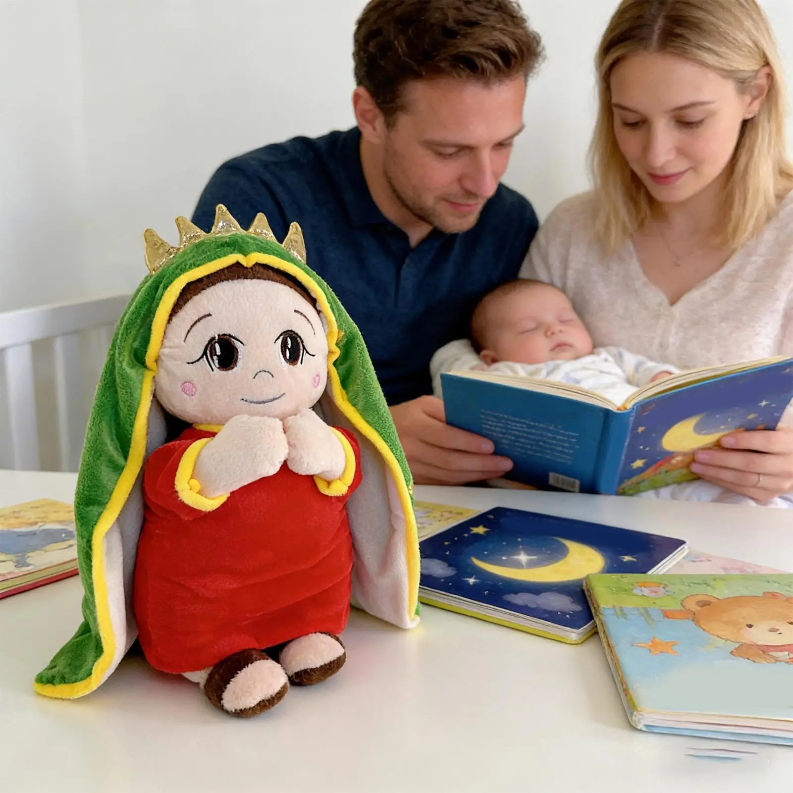 Four-speed controlled baby soothing breathing doll  Baby Sleep Aid Companion Toy Cute Calming Stuffed Animal Kids Bedtime Gift