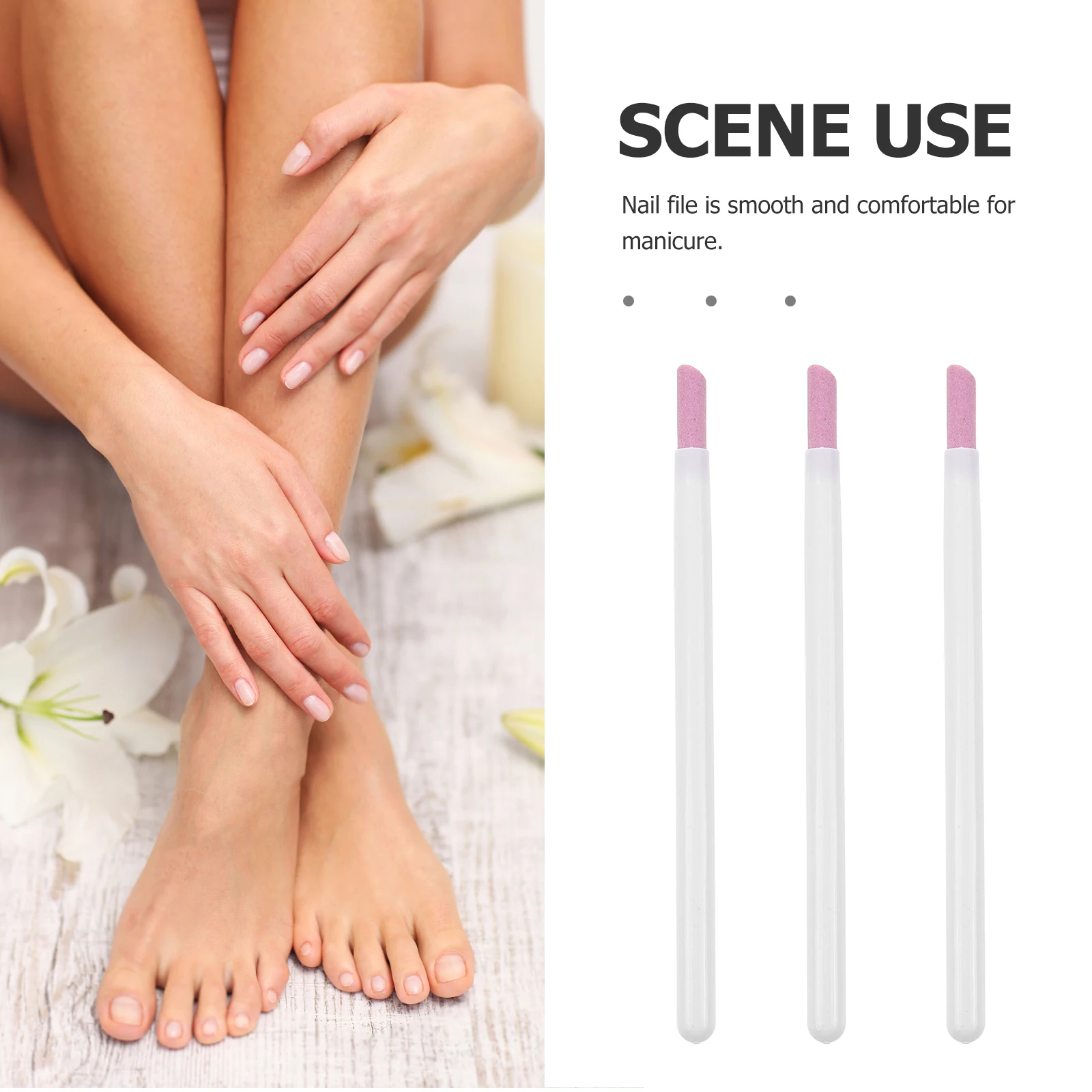 5pcs ปากกาแกะสลักเล็บพลาสติกทนทานวัสดุเล็บเครื่องมือแบบพกพา Dead Skin Remover เล็บ Cuticle
