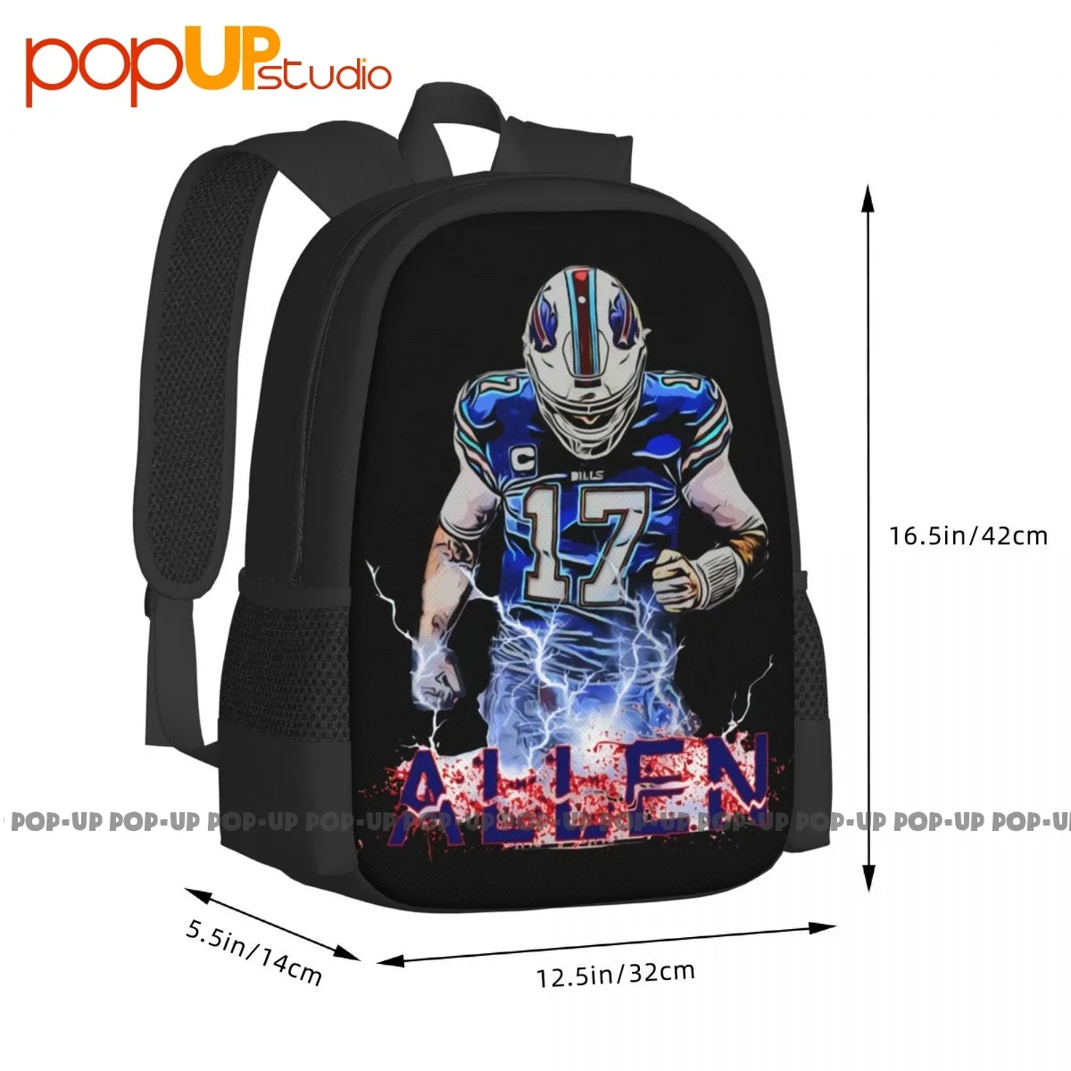 Buffalo 17 Josh Allen Bills 2021 Backpack Large Capacity Cute Portable Sports Bag Large Capacity