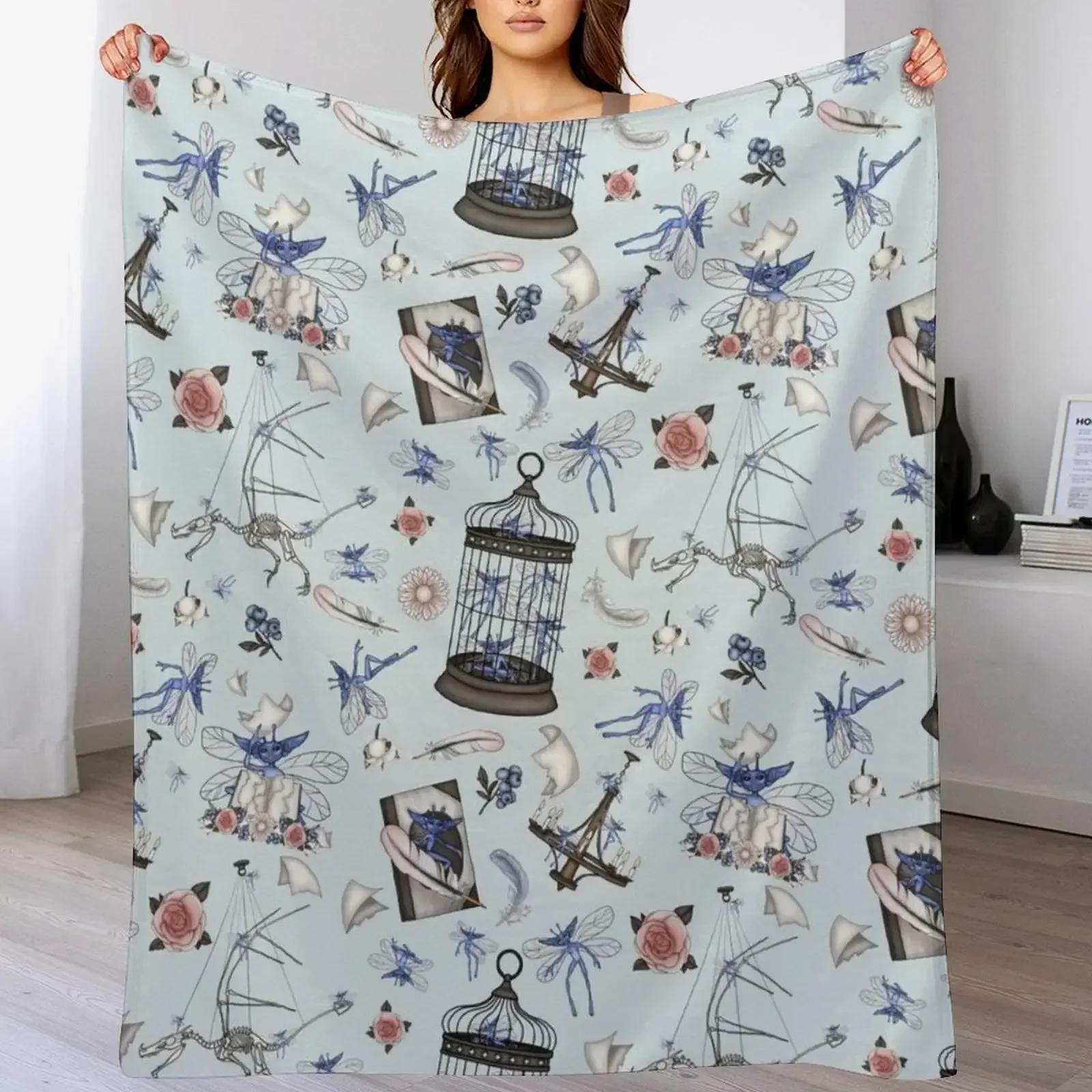 

Cornish Pixies Throw Blanket Retros Tourist Soft Plush Plaid Blankets