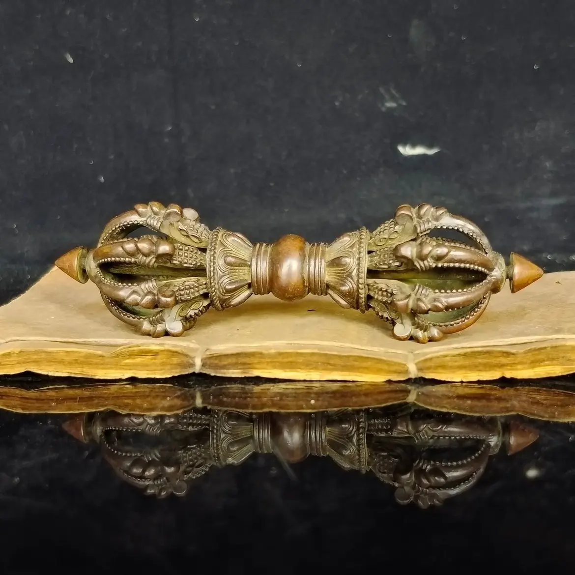 Tibetan Tantric Eight Strand Vajra Pestle Antique Style Bronze Vintage Collectible Dharma Tool Ornament