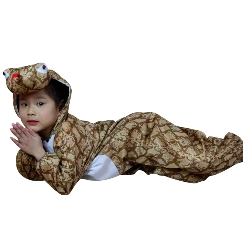 Camouflage Cobra Snake Child Costume Animal Cosplay Costumes Jumpsuit Children's Day Kids Performance Clothes