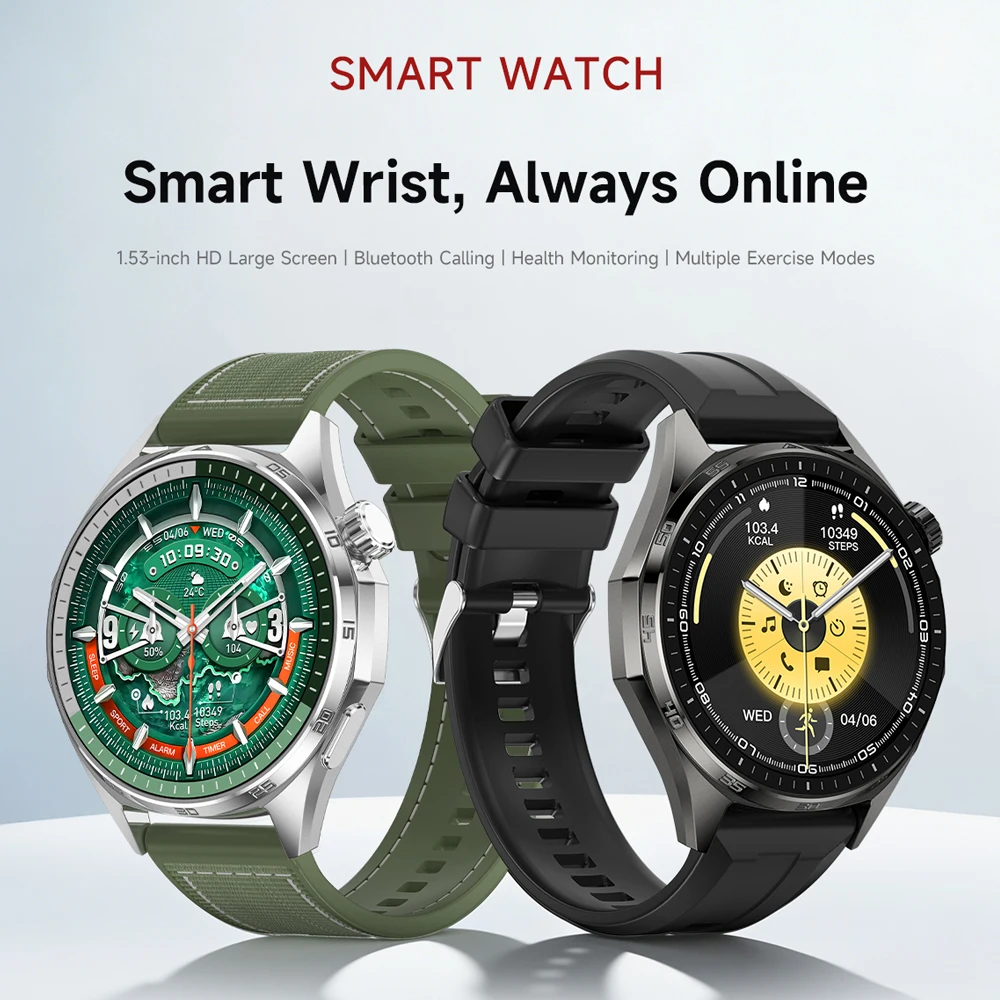 Outdoor GPS Sports Smart Watch GT6 Bluetooth Call Watch AMOLED HD Screen NFC Health Monitoring Heart Rate Smartwatch Android ios